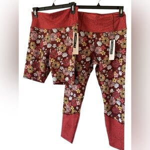 NEW!! Set of 2 Nanette Lepore Play active shorts and leggings, M